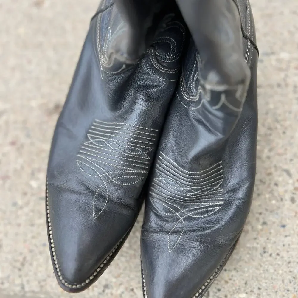 Dan Post Gray CowboyBoots, Ranch Work Rodeo, Men's size 10D